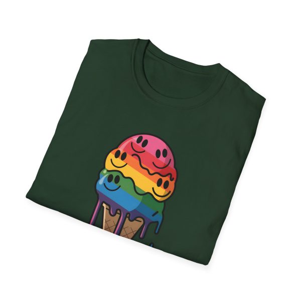 Tshirt Drapeau LGBT glace arc-en-ciel avec visages souriants design ludique et coloré pour célébrer la diversité et inclusion LGBTQ+ t-shirt - Image 76