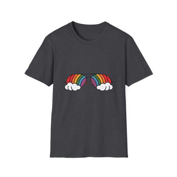 Tshirt Drapeau LGBT lunettes avec arc-en-ciel design amusant et stylé pour sensibilisation et soutien à la communauté LGBTQ+ shirt t-shirt