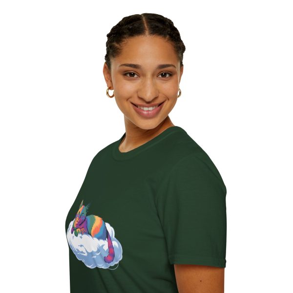 Tshirt Drapeau LGBT chat allongé sur un nuage design mignon et poétique pour sensibilisation et inclusion LGBTQ+ shirt t-shirt - Image 81