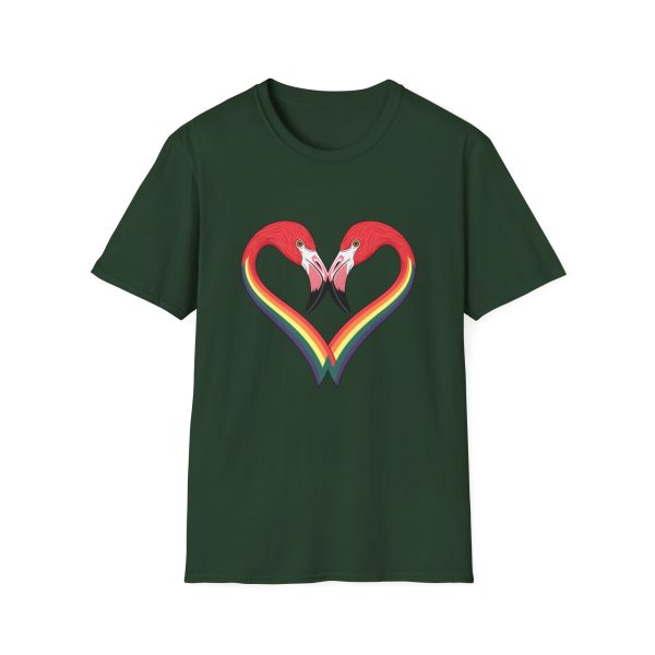 Tshirt LGBT+ flamants roses formant un coeur design symbolique pour célébration de l'amour et fierté LGBTQ+ et diversité shirt t-shirt - Image 73