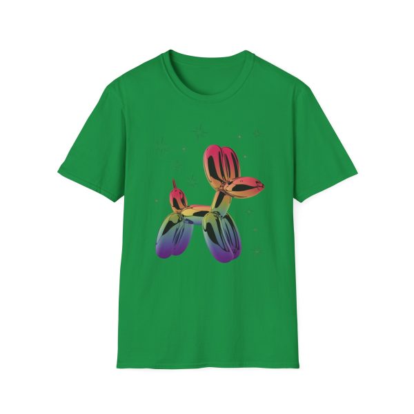 Tshirt LGBTQ+ ballon chien coloré sur fond noir design fun et éclatant pour célébrer la fierté LGBT+ et diversité des genres shirt t-shirt - Image 85