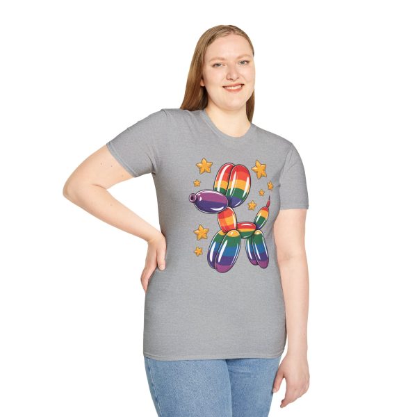 Tshirt Drapeau LGBT ballon en forme de chien avec étoiles design amusant et coloré pour soutien à la communauté LGBTQ+ et diversité t-shirt - Image 29