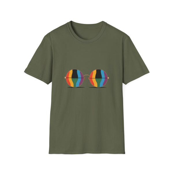 Tshirt Drapeau LGBT paire de lunettes sur fond noir design stylé et vibrant pour sensibilisation et soutien LGBTQ+ shirt t-shirt - Image 61