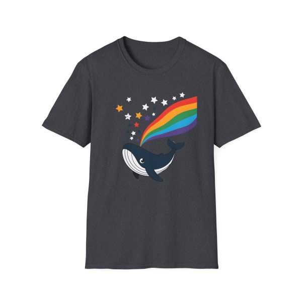 Tshirt LGBTQ+ baleine avec arc-en-ciel et étoiles design magique et coloré pour soutenir la diversité et inclusion LGBTQ+ shirt t-shirt