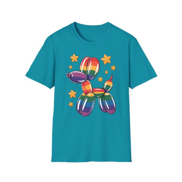 Tshirt Drapeau LGBT ballon en forme de chien avec étoiles design amusant et coloré pour soutien à la communauté LGBTQ+ et diversité t-shirt - Image 97