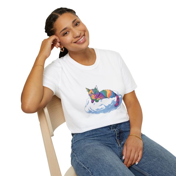 Tshirt Drapeau LGBT chat allongé sur un nuage design mignon et poétique pour sensibilisation et inclusion LGBTQ+ shirt t-shirt - Image 22