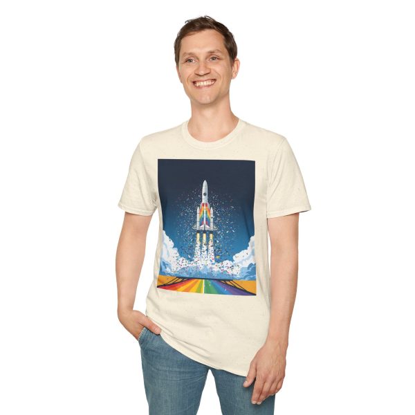 Tshirt LGBTQ+ fusée décolle dans le ciel design futuriste et inspirant pour célébrer la fierté et inclusion LGBTQ+ shirt t-shirt - Image 43