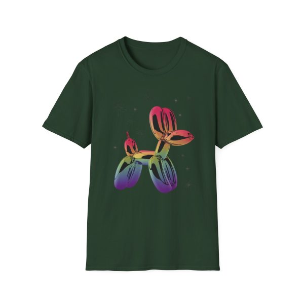 Tshirt LGBTQ+ ballon chien coloré sur fond noir design fun et éclatant pour célébrer la fierté LGBT+ et diversité des genres shirt t-shirt - Image 73