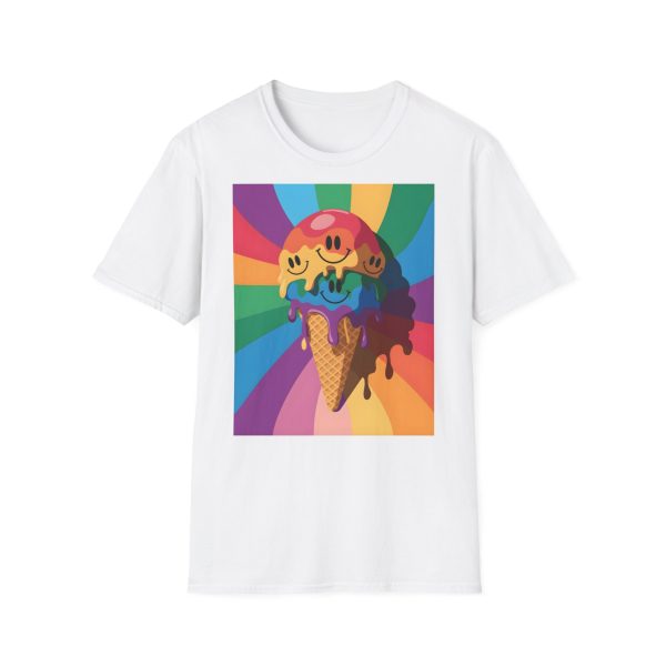 Tshirt Drapeau LGBT trois cônes de glace avec garnitures différentes design amusant et coloré pour célébrer la diversité LGBTQ+ t-shirt - Image 13