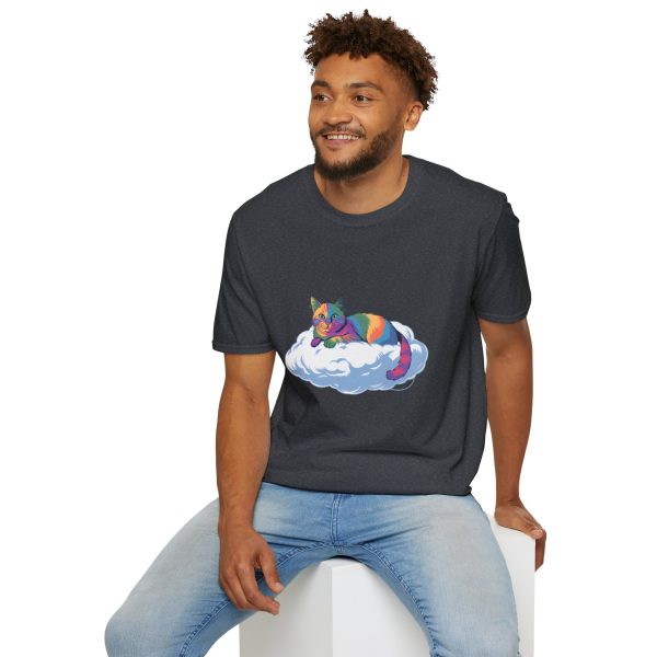 Tshirt Drapeau LGBT chat allongé sur un nuage design mignon et poétique pour sensibilisation et inclusion LGBTQ+ shirt t-shirt - Image 12