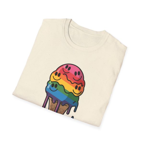 Tshirt Drapeau LGBT glace arc-en-ciel avec visages souriants design ludique et coloré pour célébrer la diversité et inclusion LGBTQ+ t-shirt - Image 40