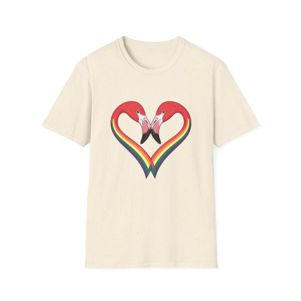 Tshirt LGBT+ flamants roses formant un coeur design symbolique pour célébration de l'amour et fierté LGBTQ+ et diversité shirt t-shirt - Image 37