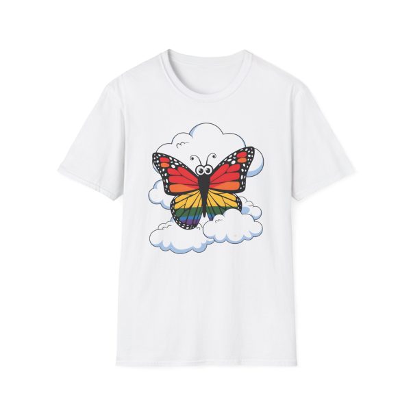 Tshirt Drapeau LGBT papillon assis sur un nuage dans le ciel design poétique et coloré pour sensibilisation et fierté LGBTQ+ shirt t-shirt - Image 13