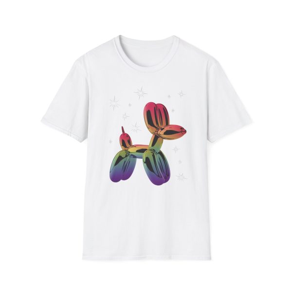 Tshirt LGBTQ+ ballon chien coloré sur fond noir design fun et éclatant pour célébrer la fierté LGBT+ et diversité des genres shirt t-shirt - Image 13