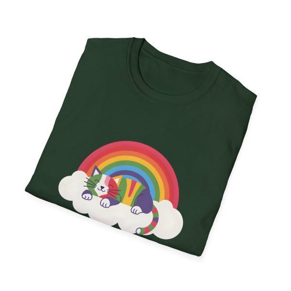 Tshirt LGBTQ+ chat dormant sur un nuage avec arc-en-ciel en arrière-plan design mignon et apaisant pour fierté LGBTQ+ shirt t-shirt - Image 76