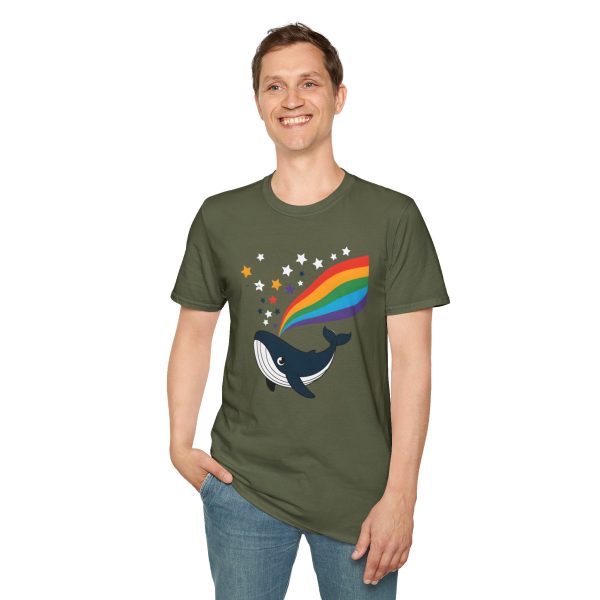 Tshirt LGBTQ+ baleine avec arc-en-ciel et étoiles design magique et coloré pour soutenir la diversité et inclusion LGBTQ+ shirt t-shirt - Image 67