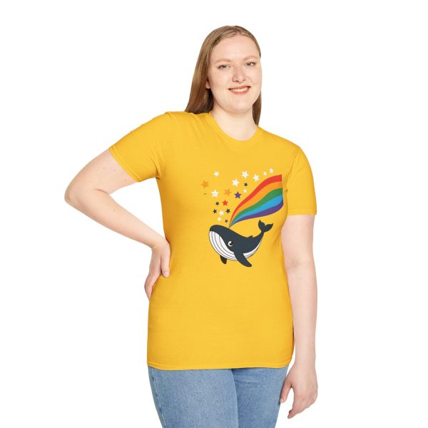 Tshirt LGBTQ+ baleine avec arc-en-ciel et étoiles design magique et coloré pour soutenir la diversité et inclusion LGBTQ+ shirt t-shirt - Image 53