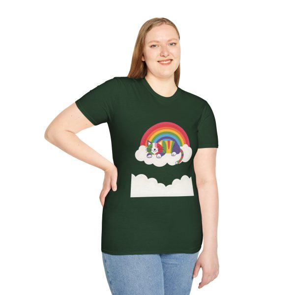 Tshirt LGBTQ+ chat dormant sur un nuage avec arc-en-ciel en arrière-plan design mignon et apaisant pour fierté LGBTQ+ shirt t-shirt - Image 77