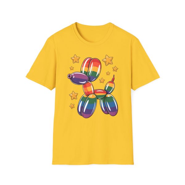 Tshirt Drapeau LGBT ballon en forme de chien avec étoiles design amusant et coloré pour soutien à la communauté LGBTQ+ et diversité t-shirt - Image 49