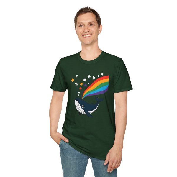 Tshirt LGBTQ+ baleine avec arc-en-ciel et étoiles design magique et coloré pour soutenir la diversité et inclusion LGBTQ+ shirt t-shirt - Image 79