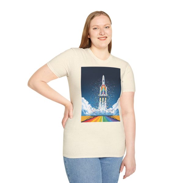 Tshirt LGBTQ+ fusée décolle dans le ciel design futuriste et inspirant pour célébrer la fierté et inclusion LGBTQ+ shirt t-shirt - Image 41